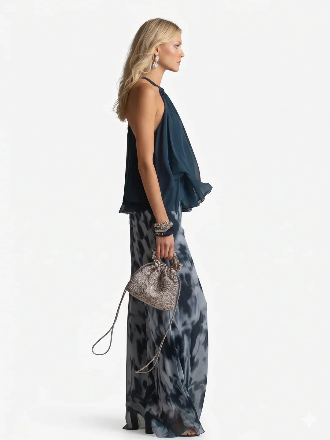 OLIVIA | CONJUNTO ELEGANTE DE DOS PIEZAS DE GASA