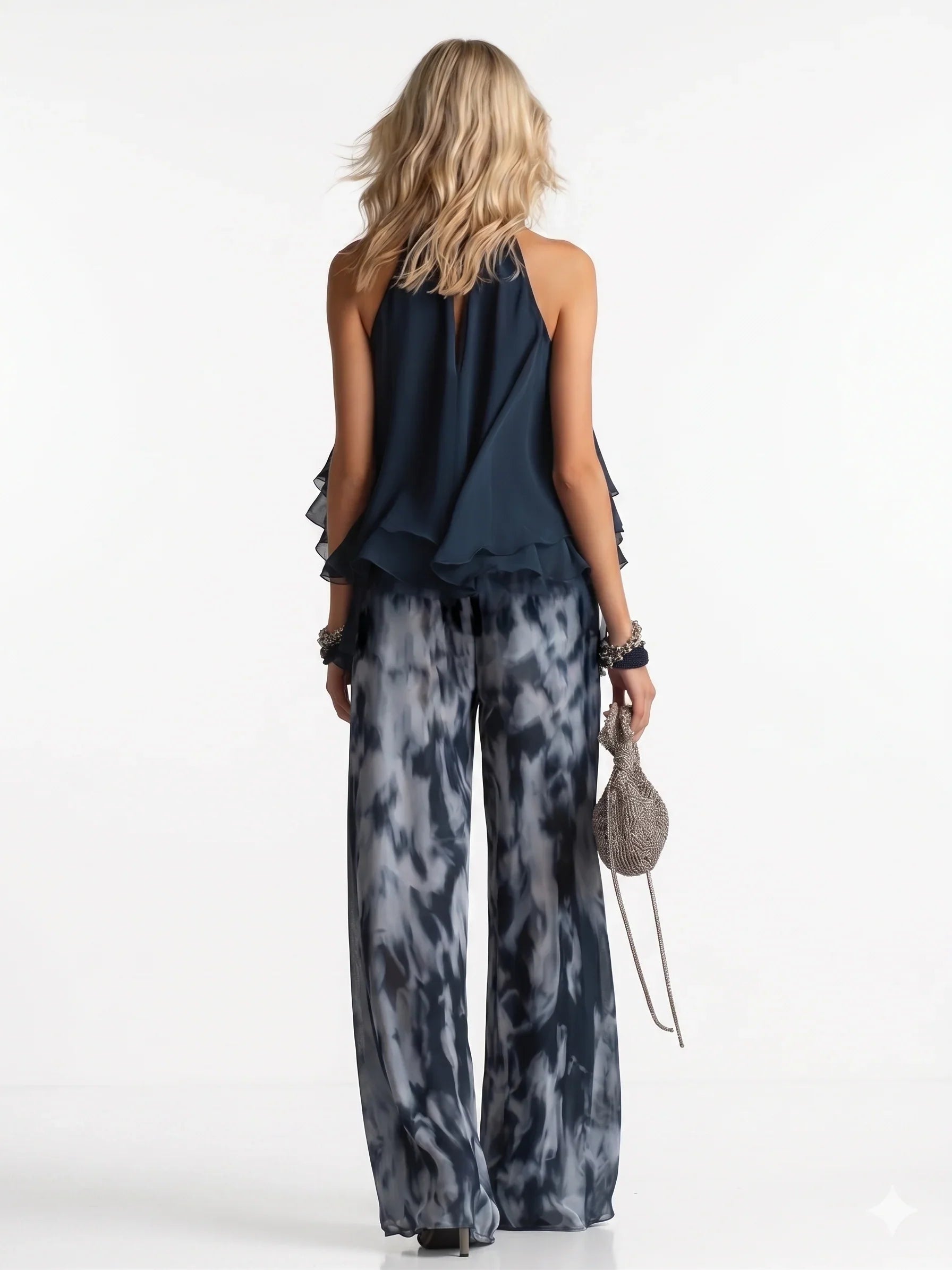 OLIVIA | CONJUNTO ELEGANTE DE DOS PIEZAS DE GASA