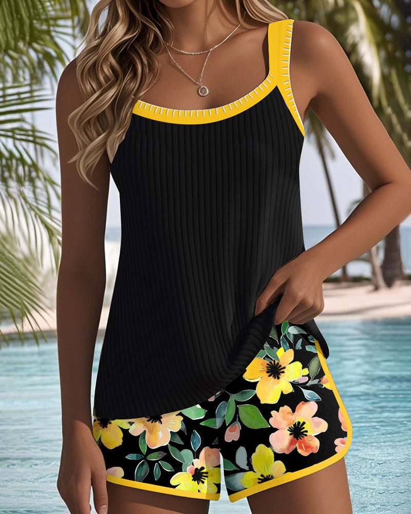 YUNA - CONJUNTO DE TANKINI ELEGANTE DE DOS PIEZAS