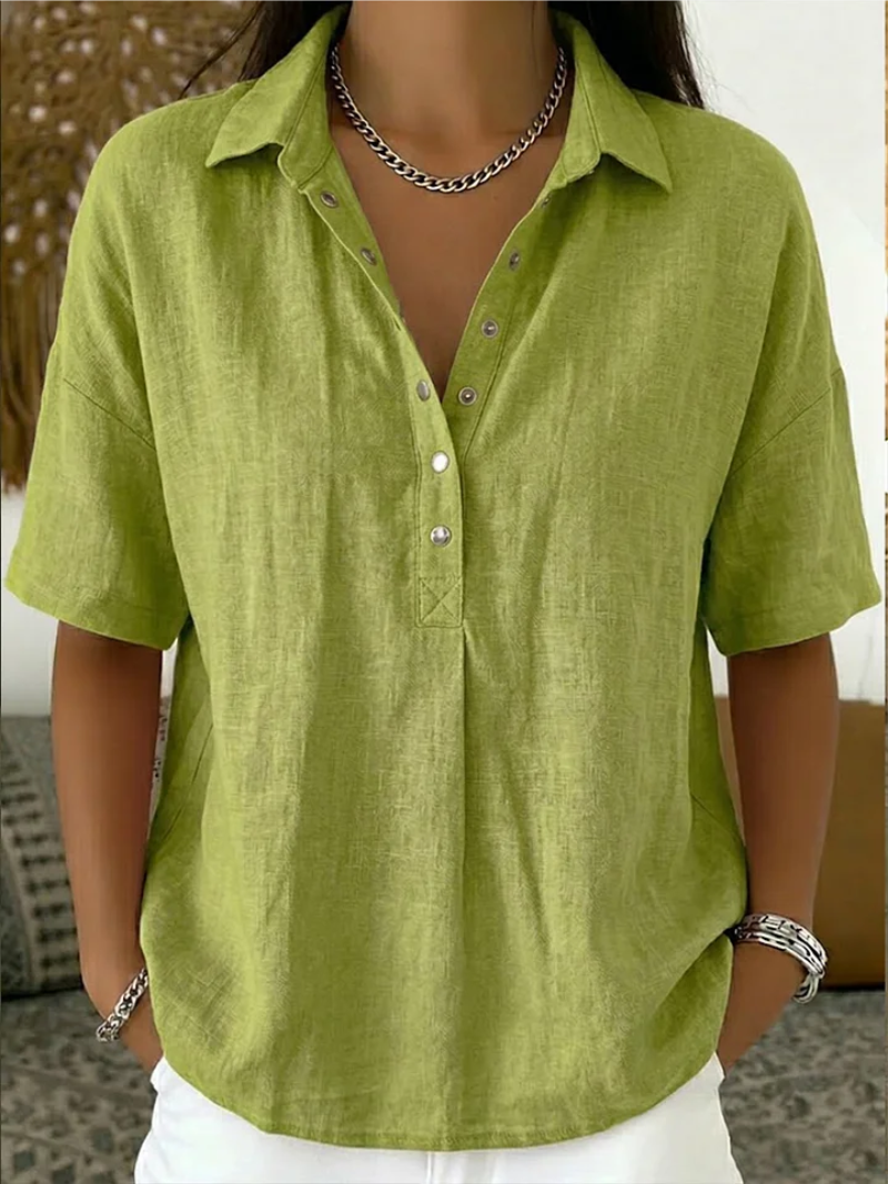 JUNE | BLUSA CON SUELTO Y BOTONES