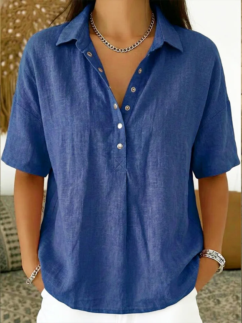 JUNE | BLUSA CON SUELTO Y BOTONES