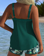 LAURA - TANKINI A RAYAS CON BAÑADOR DE DOS PIEZAS