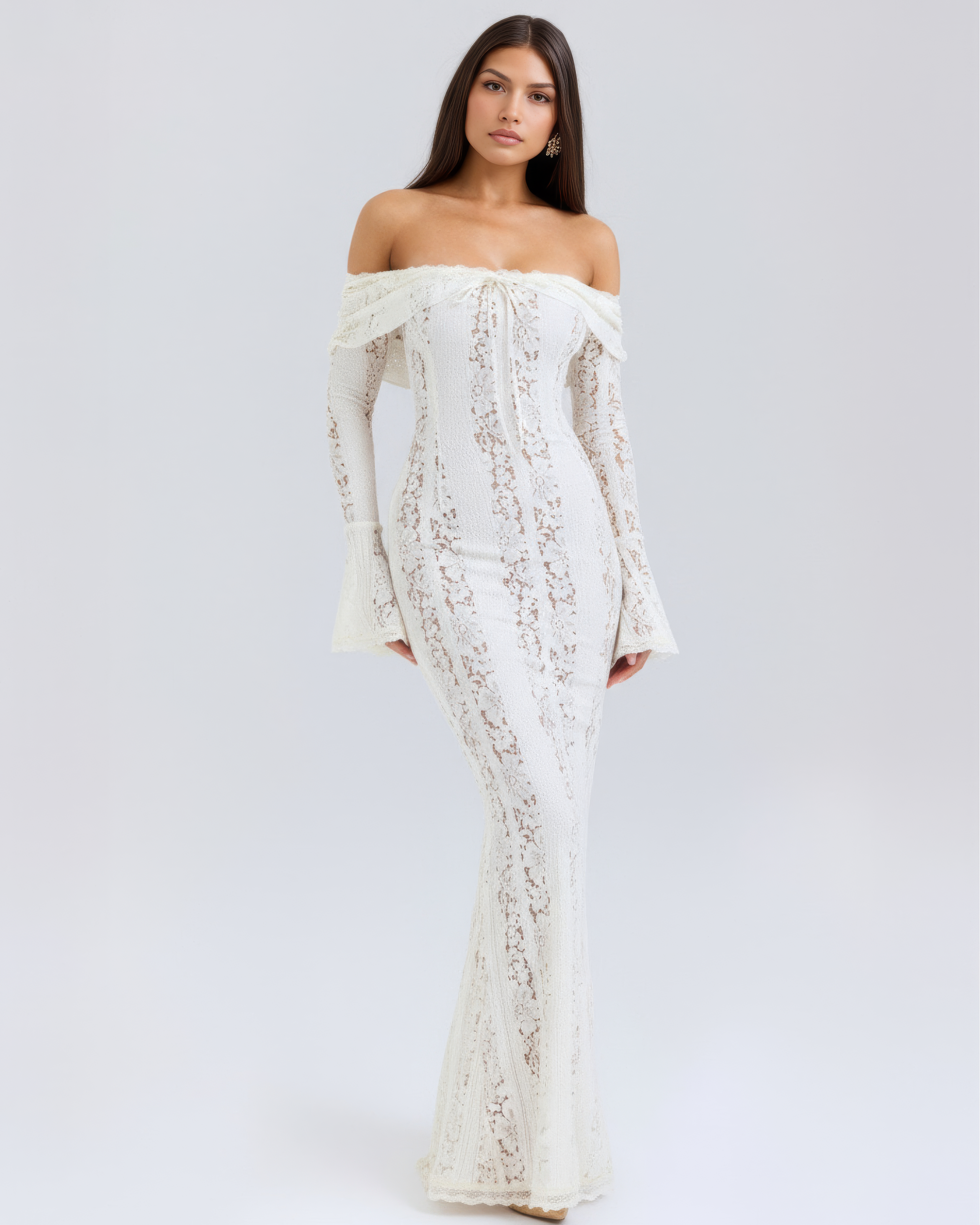 ALESSANDRA | VESTIDO MAXI CON ENCAJES
