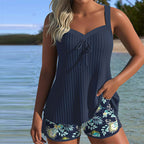 LAURA - TANKINI A RAYAS CON BAÑADOR DE DOS PIEZAS