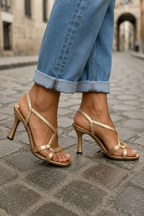 ELISABETTA - SANDALIAS DORADAS "EL ENCANTO DEL VERANO"