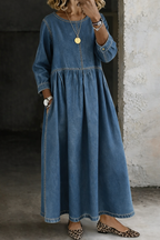 ZEPHYRELLE - VESTIDO LARGO DE MEZCLILLA VINTAGE