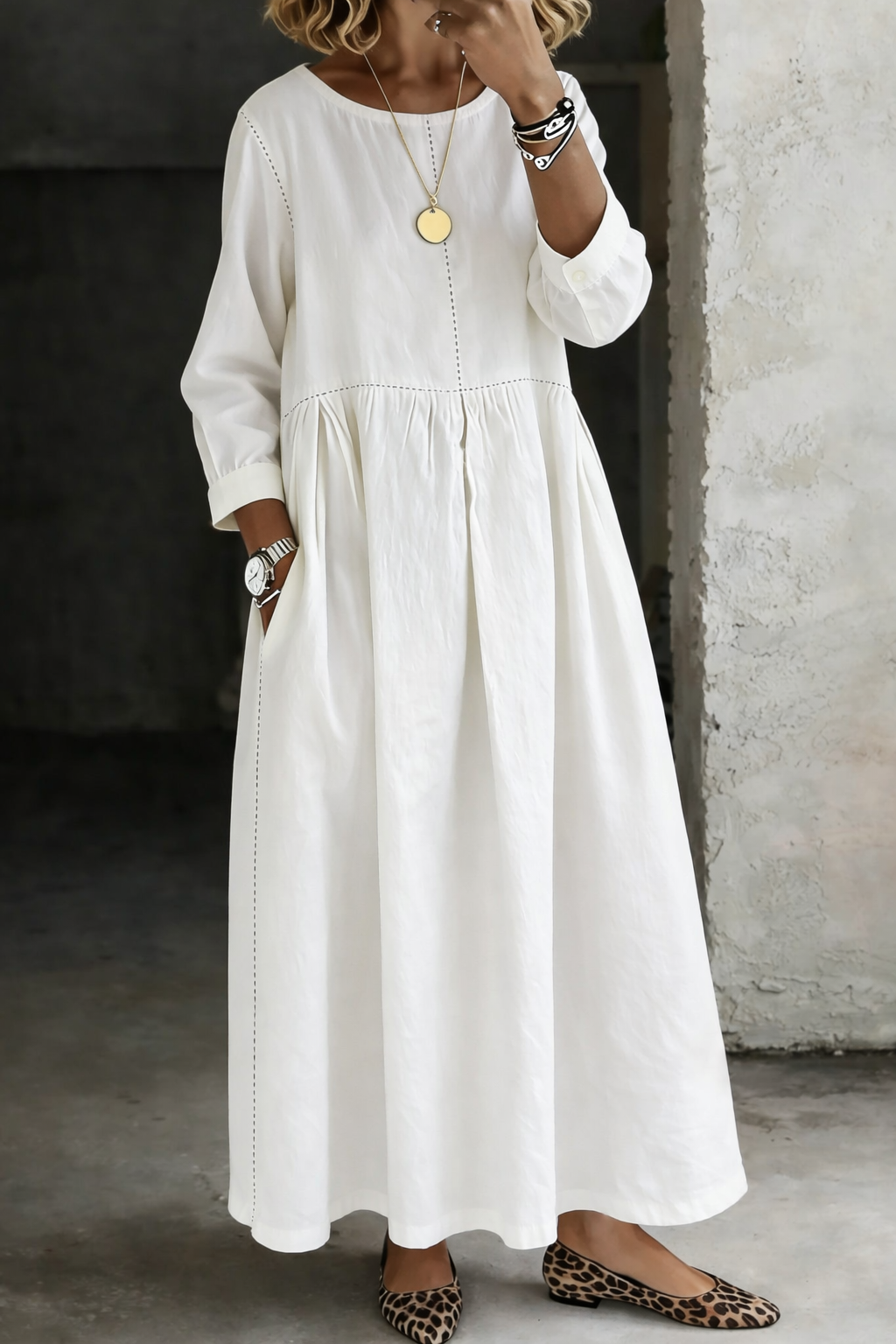 ZEPHYRELLE - VESTIDO LARGO DE MEZCLILLA VINTAGE