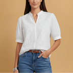 ATENAS |  BLUSA FLORAL CON CUELLO EN V