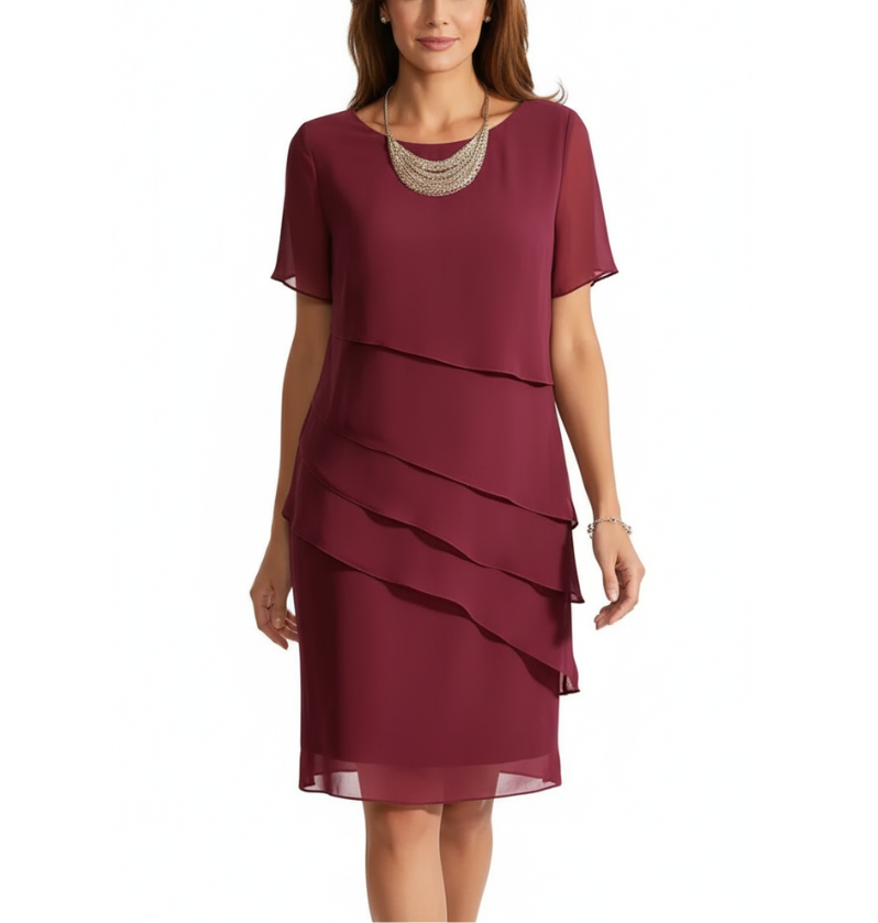 GISELA | VESTIDO MIDI CON CAPAS