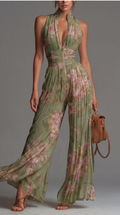 ROSE - MONO DE GASA CON PLIEGUES Y ESTAMPADO FLORAL