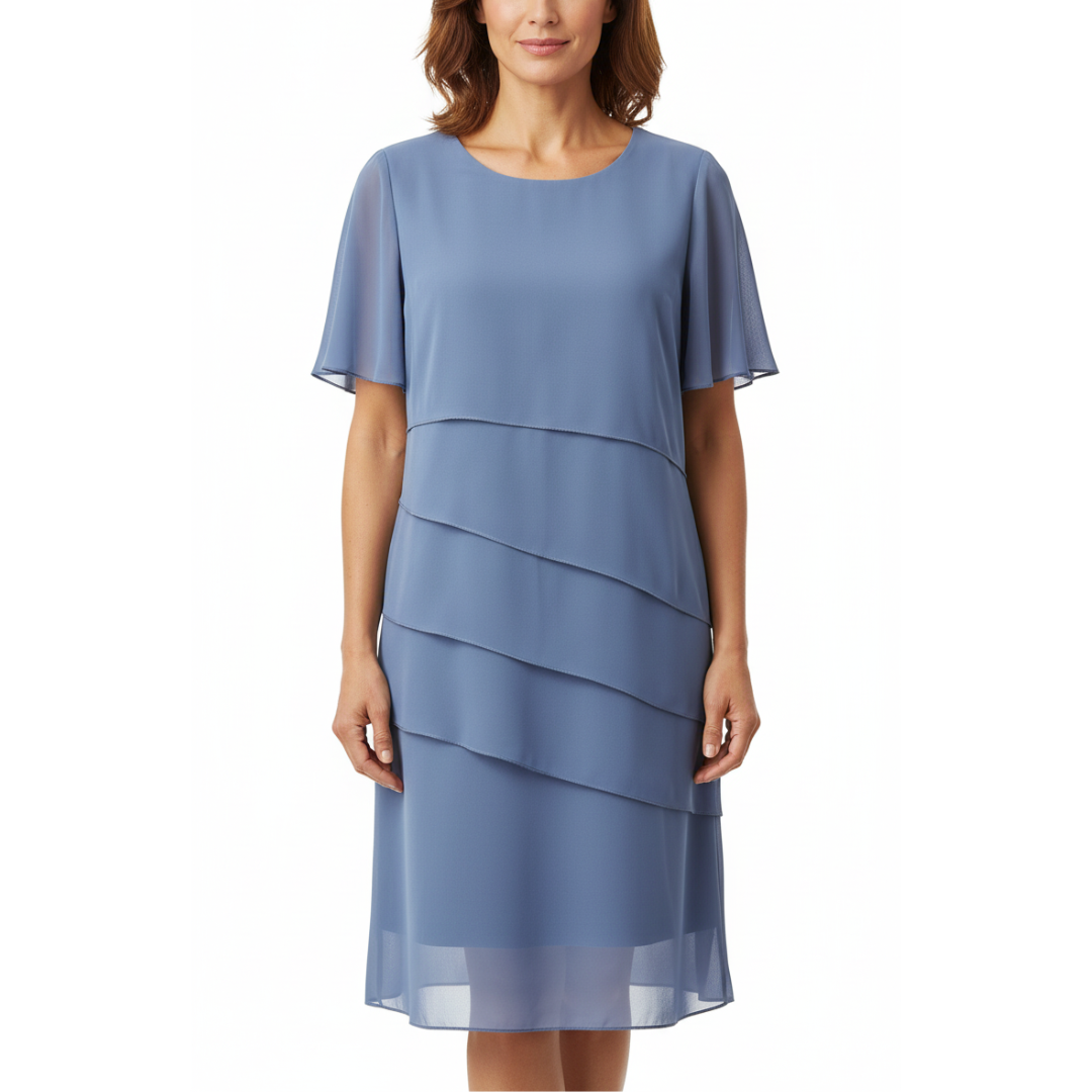 GISELA | VESTIDO MIDI CON CAPAS