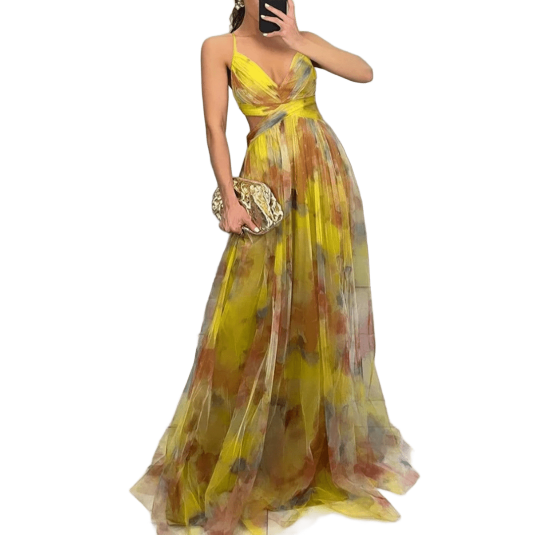 VEGA | VESTIDO LARGO FLORAL