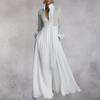 REBECCA | MAXIVESTIDO DE SILUETA FLUIDA CON BOLSILLOS