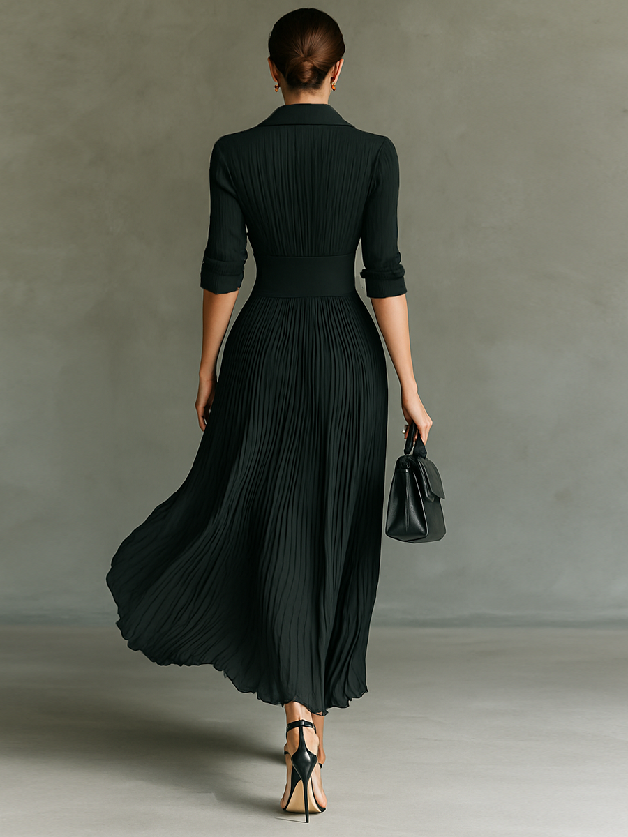 ÁGATA | VESTIDO ELEGANTE CON CINTURA ENTALLADA