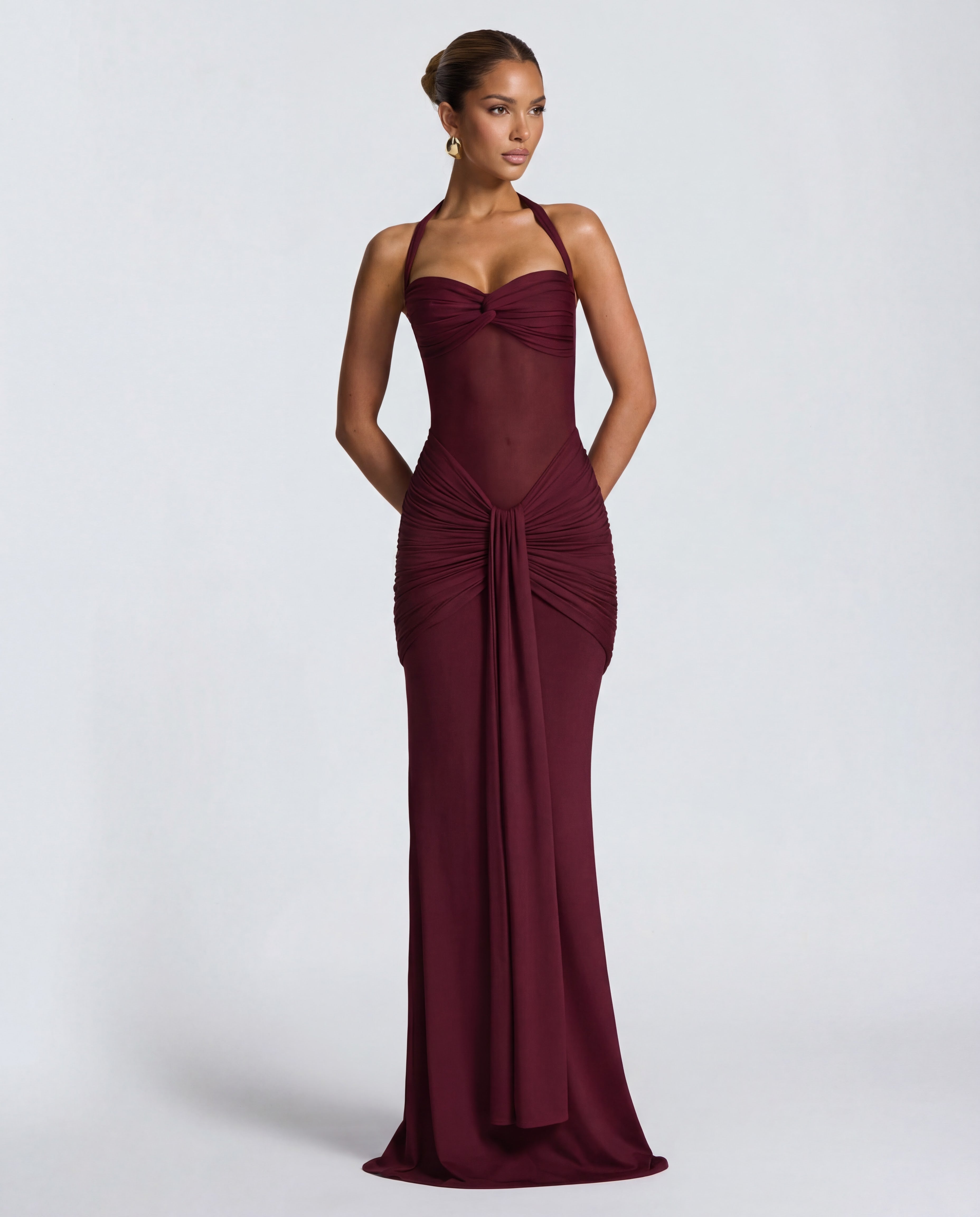 VALERIA | VESTIDO ELEGANTE CON TRANSPARENCIAS