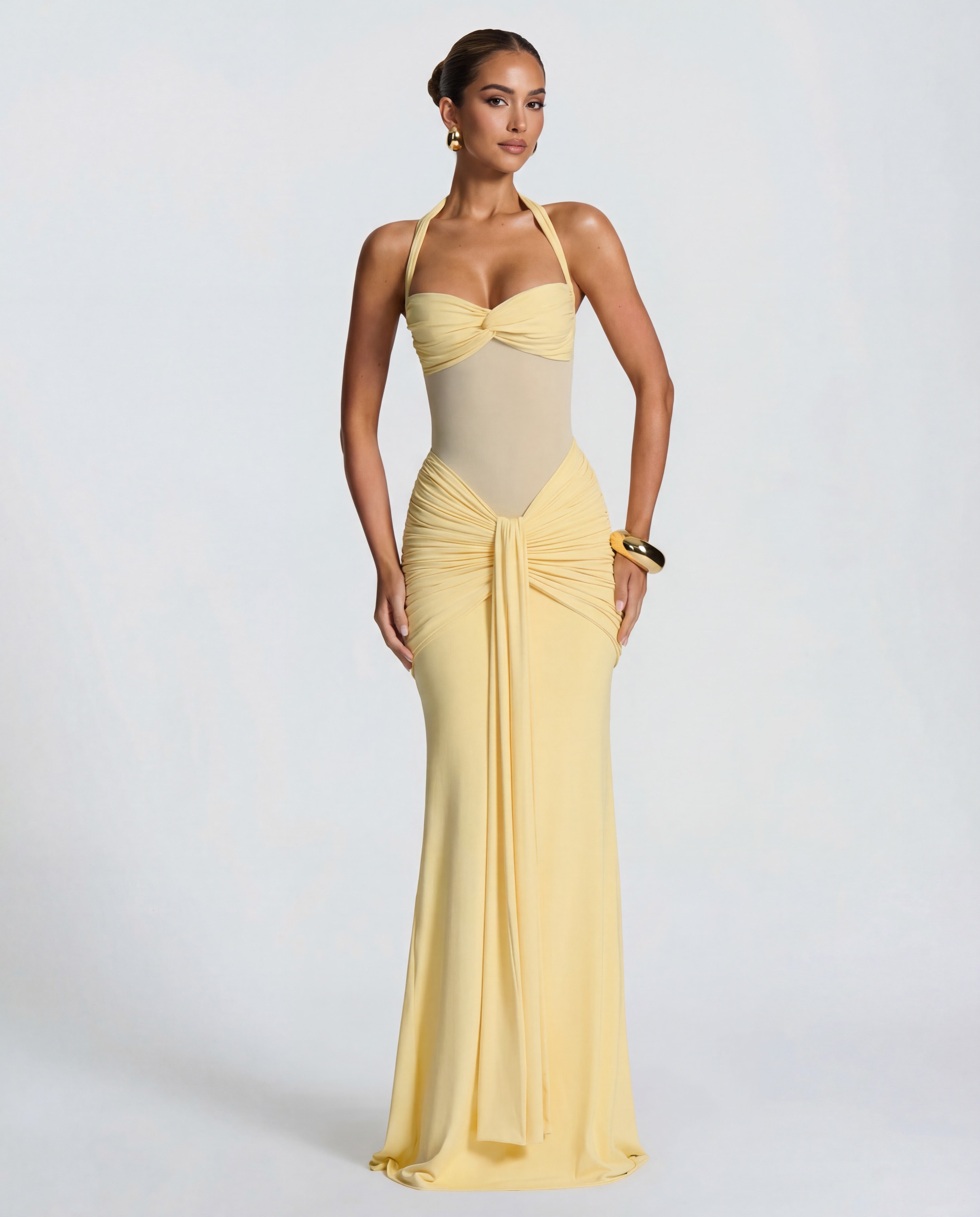 VALERIA | VESTIDO ELEGANTE CON TRANSPARENCIAS