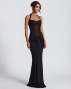 VALERIA | VESTIDO ELEGANTE CON TRANSPARENCIAS