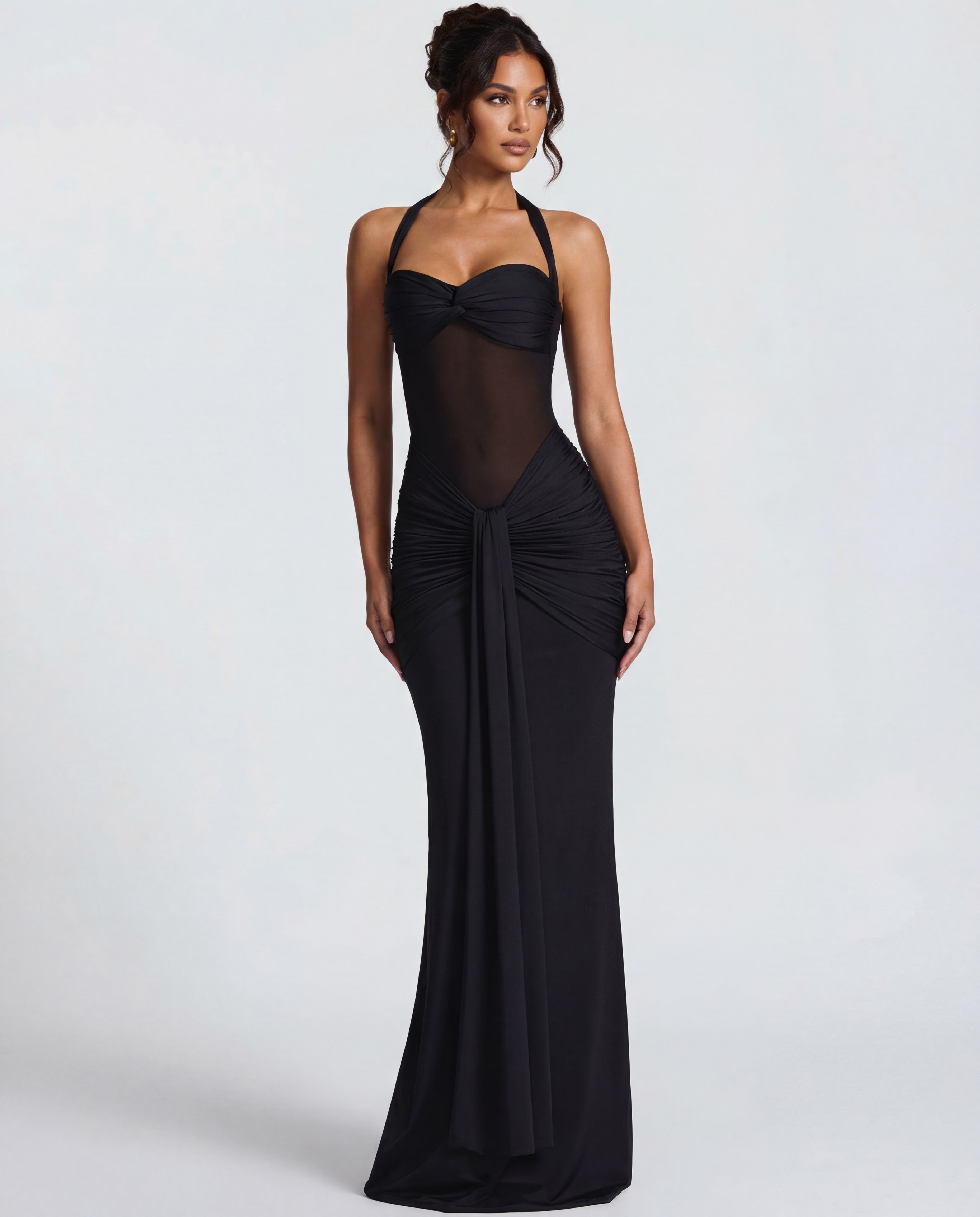 VALERIA | VESTIDO ELEGANTE CON TRANSPARENCIAS