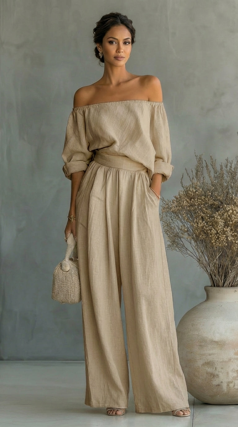 LILIÁNA – CONJUNTO DE EFECTO LINO PARA UN VERANO CON ESTILO