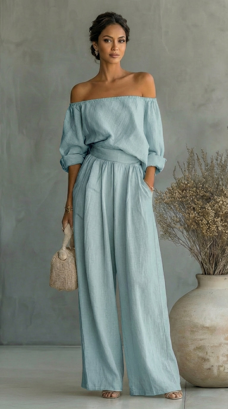 LILIÁNA – CONJUNTO DE EFECTO LINO PARA UN VERANO CON ESTILO