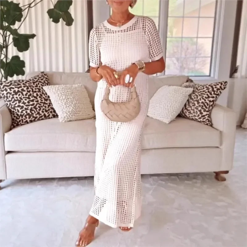 RIVIERA | CONJUNTO DE VESTIDO CON ENCAJE DE GANCHILLO