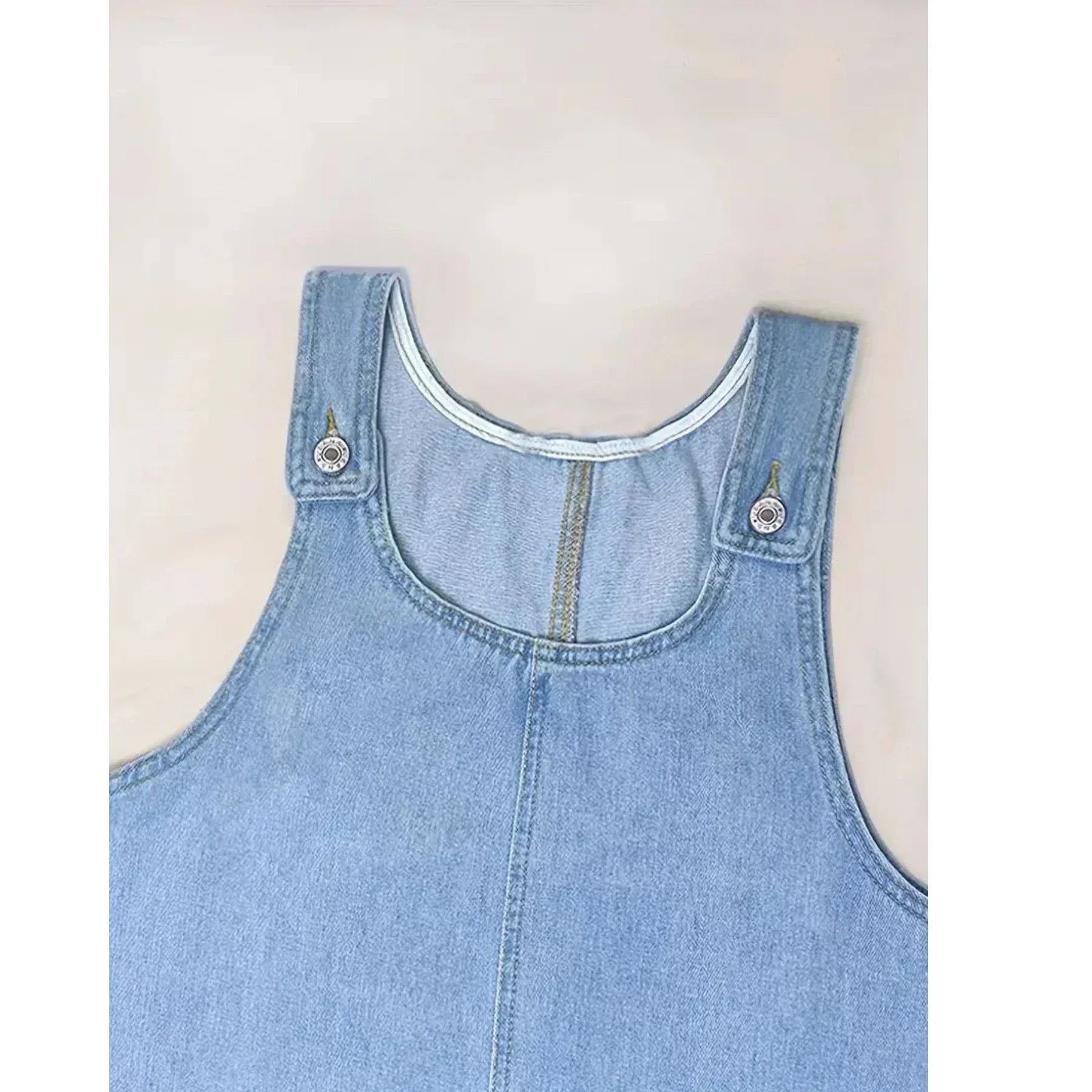 LUNARIAH - VESTIDO CASUAL DE MEZCLILLA CON BOLSILLOS