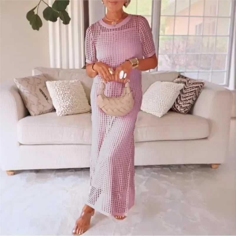 RIVIERA | CONJUNTO DE VESTIDO CON ENCAJE DE GANCHILLO