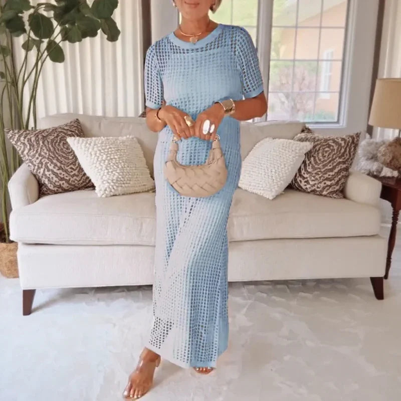 RIVIERA | CONJUNTO DE VESTIDO CON ENCAJE DE GANCHILLO