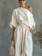 ELEONORA | CONJUNTO ELEGANTE CON UN SOLO HOMBRO