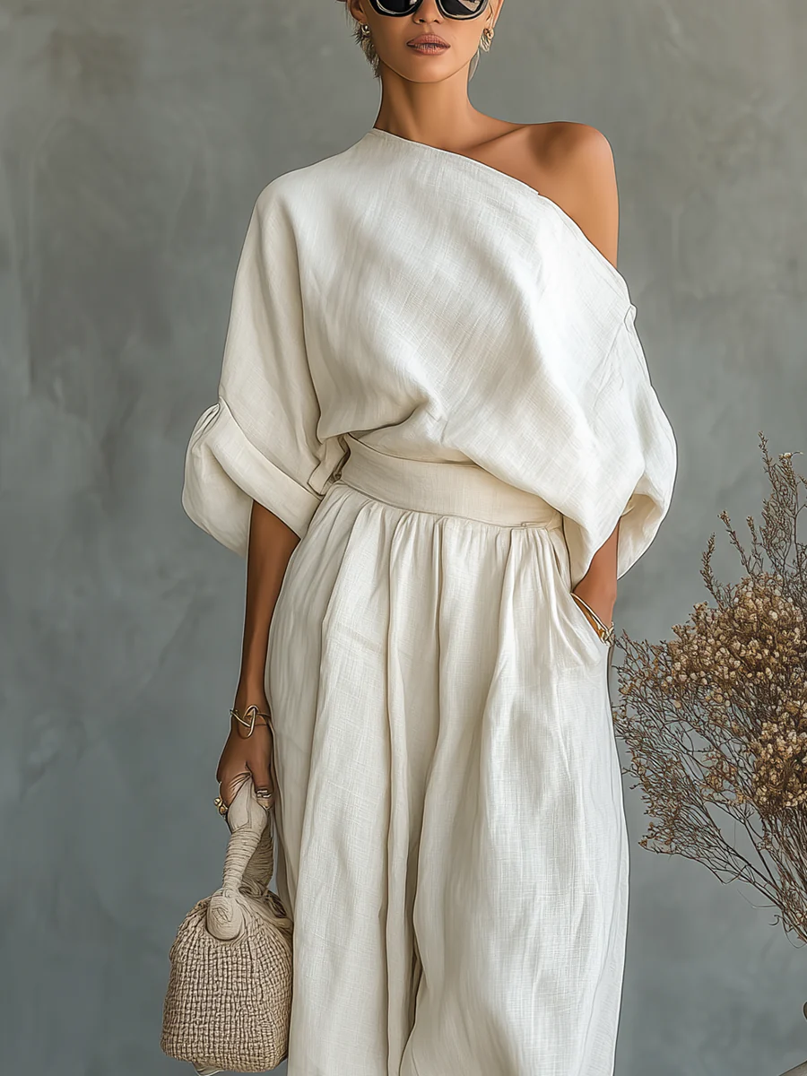 ELEONORA | CONJUNTO ELEGANTE CON UN SOLO HOMBRO