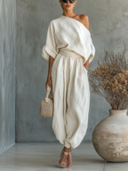 ELEONORA | CONJUNTO ELEGANTE CON UN SOLO HOMBRO