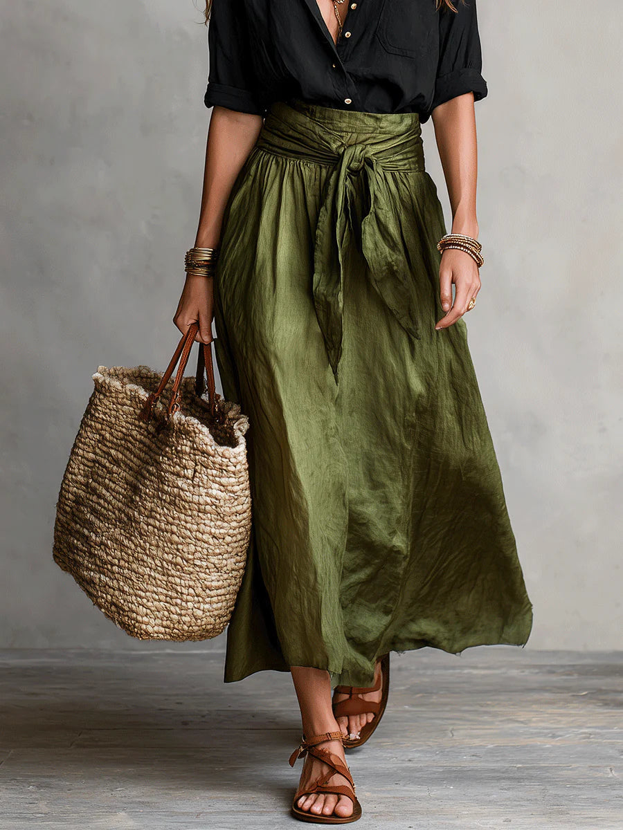 VERA - CONJUNTO DE DOS PIEZAS: CAMISETA Y FALDA MIDI