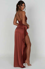 GRACE | VESTIDO MAXI SATINADO