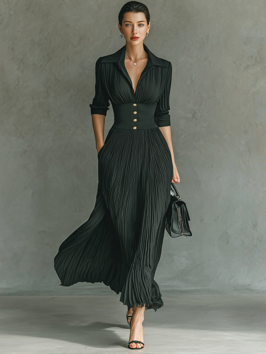 ÁGATA | VESTIDO ELEGANTE CON CINTURA ENTALLADA