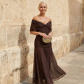 REAGAN - ELEGANTE VESTIDO MARRÓN