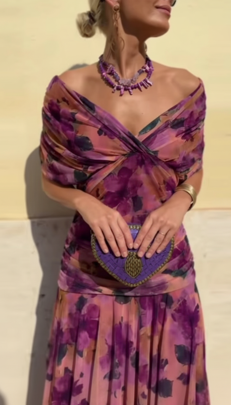 LEAH | VESTIDO ELEGANTE CON CUELLO EN V