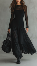 ZURY | VESTIDO CON TUL NEGRO