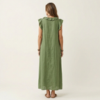 JAMAICA | VESTIDO CON VOLANTES Y CUELLO EN V