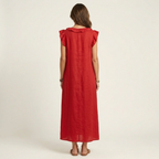 JAMAICA | VESTIDO CON VOLANTES Y CUELLO EN V