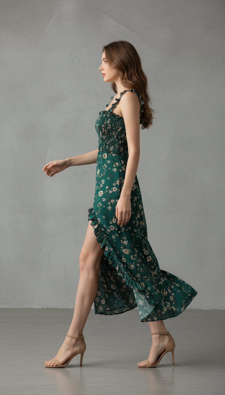ZARA | VESTIDO BOHO CON ABERTURA LATERAL