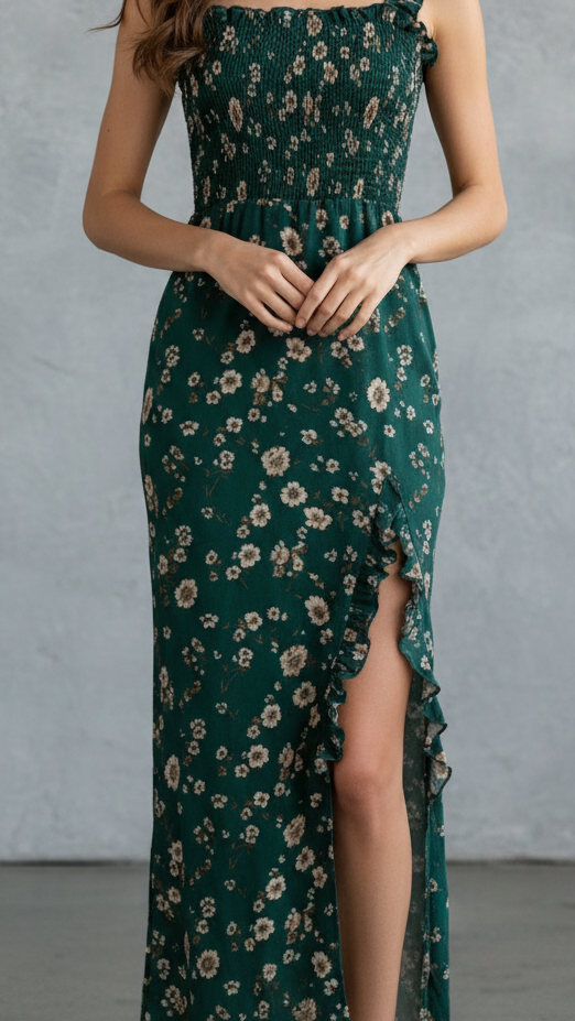 ZARA | VESTIDO BOHO CON ABERTURA LATERAL