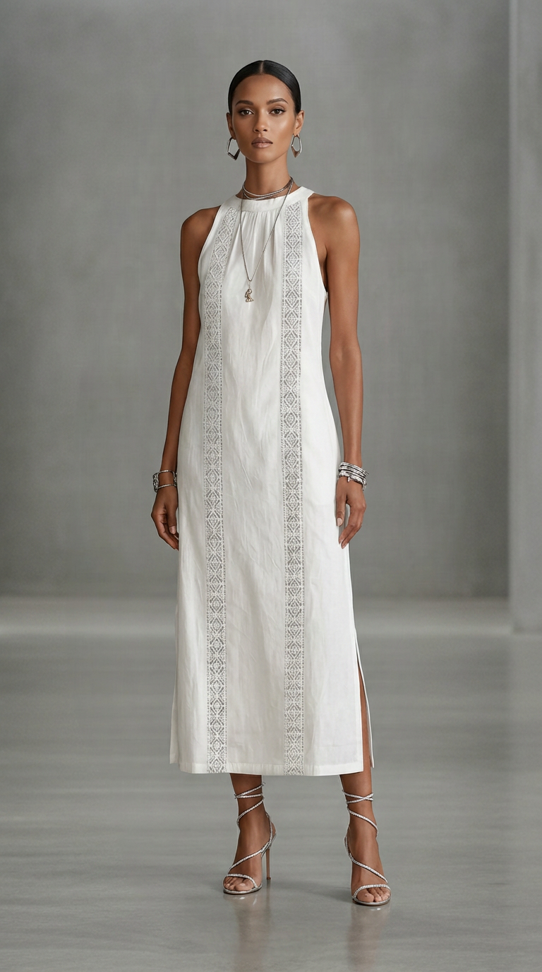 JIMENA | VESTIDO MIDI CON CUELLO CLÁSICO