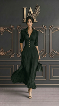 ÁGATA | VESTIDO ELEGANTE CON CINTURA ENTALLADA