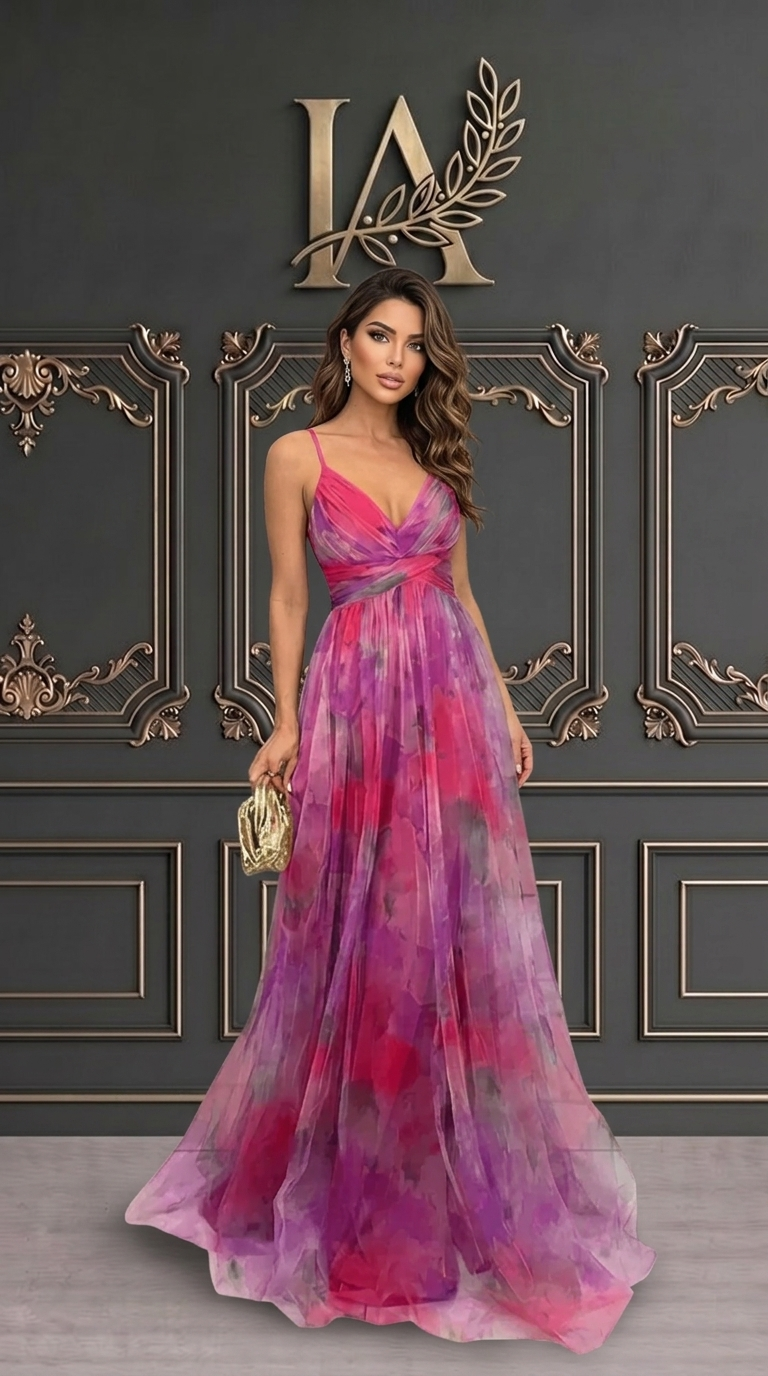 VEGA | VESTIDO LARGO FLORAL