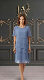GISELA | VESTIDO MIDI CON CAPAS
