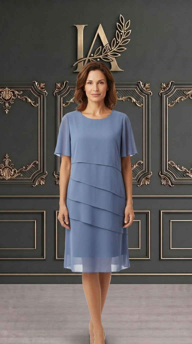 GISELA | VESTIDO MIDI CON CAPAS