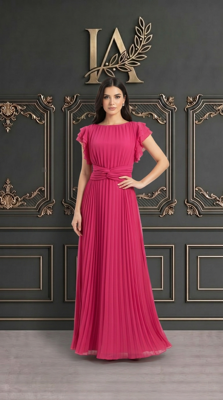 RORY | VESTIDO LARGO PLISADO