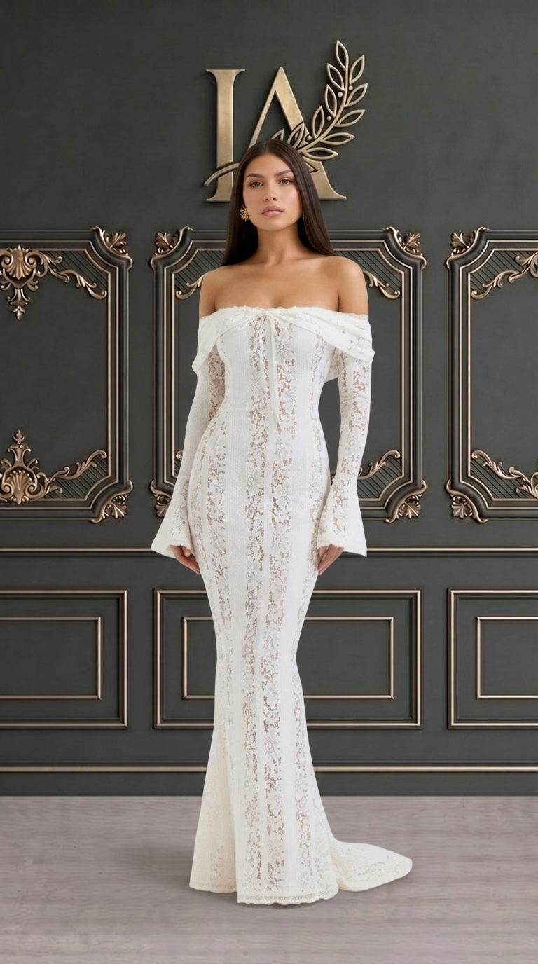 ALESSANDRA | VESTIDO MAXI CON ENCAJES