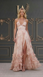 VERA | VESTIDO FLORAL CON ABERTURA