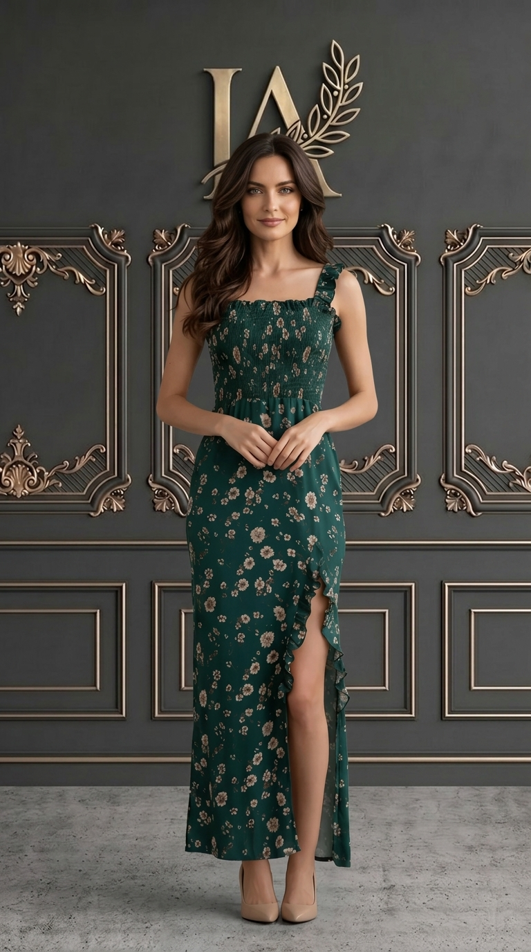 ZARA | VESTIDO BOHO CON ABERTURA LATERAL